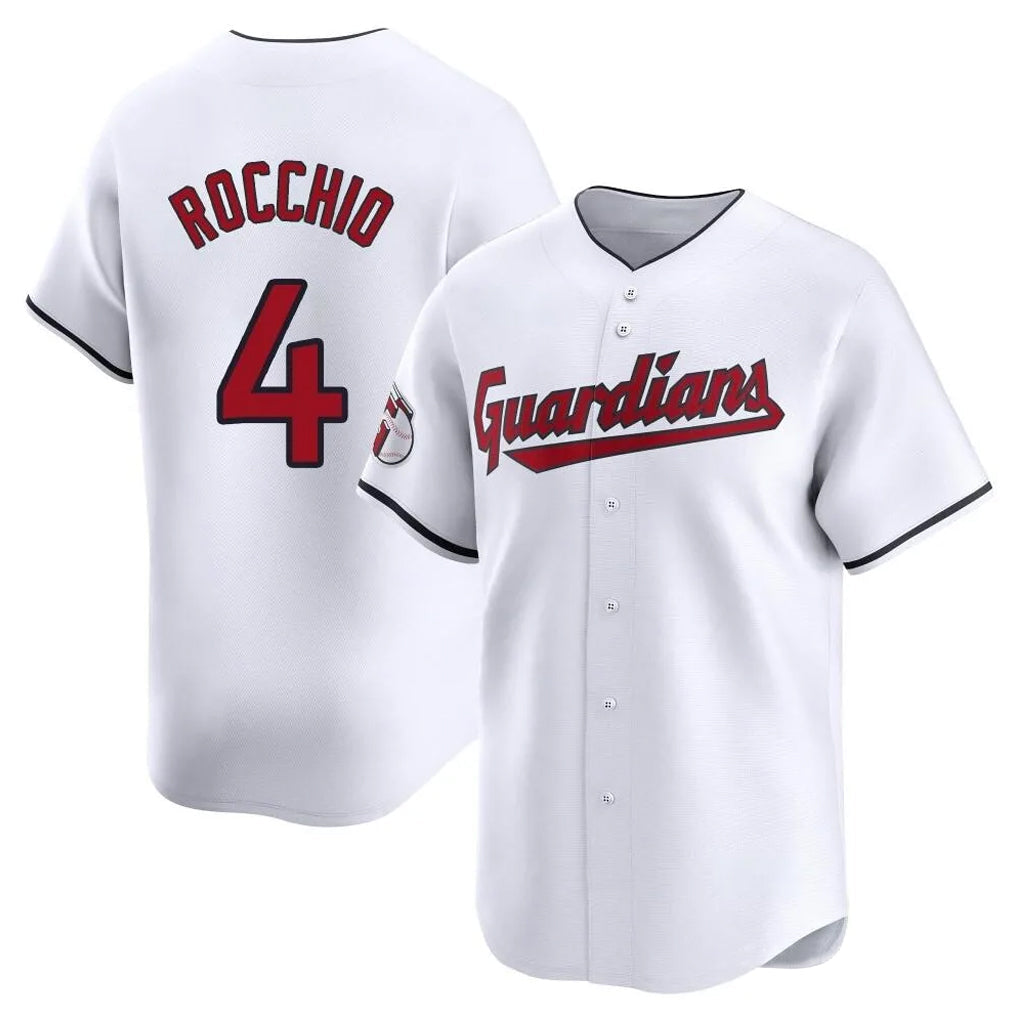 Silnrao C.Guardians #4 Brayan Rocchio Player White Limited Home Stitched Jerseys