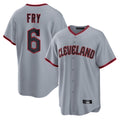 Silnrao C.Guardians #6 David Fry Player Gray Home Game Stitched Jerseys