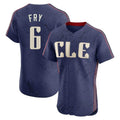 Silnrao C.Guardians #6 David Fry Player Navy City Connect Limited Elite Home Stitched Jerseys