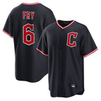 Silnrao C.Guardians #6 David Fry Player Navy Home Game Stitched Jerseys