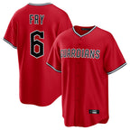 Silnrao C.Guardians #6 David Fry Player Red Home Game Stitched Jerseys
