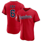 Silnrao C.Guardians #6 David Fry Player Red Limited Elite Home Stitched Jerseys