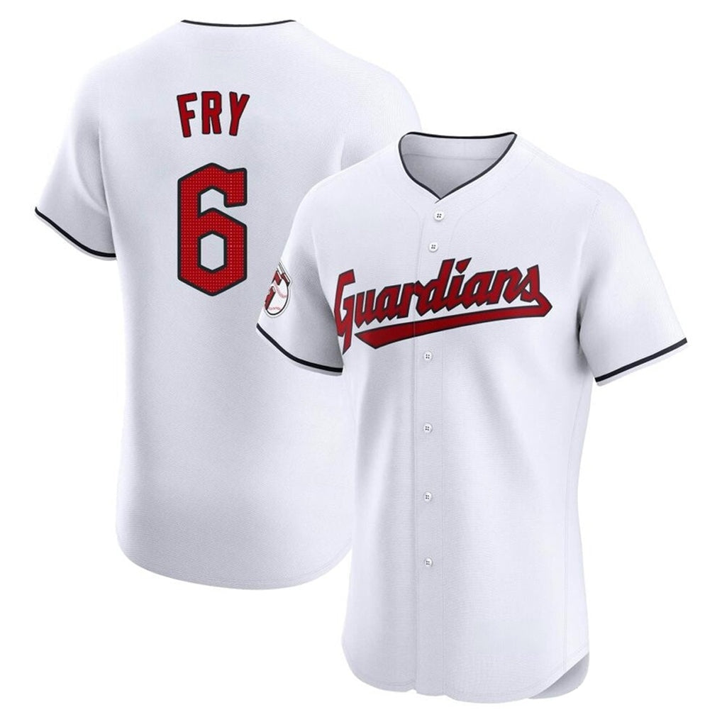 Silnrao C.Guardians #6 David Fry Player White Limited Elite Home Stitched Jerseys