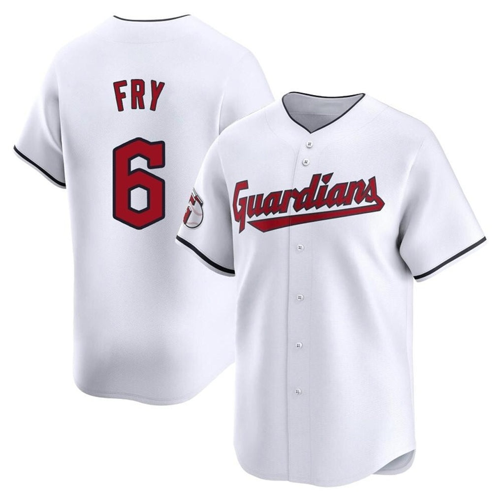 Silnrao C.Guardians #6 David Fry Player White Limited Home Stitched Jerseys