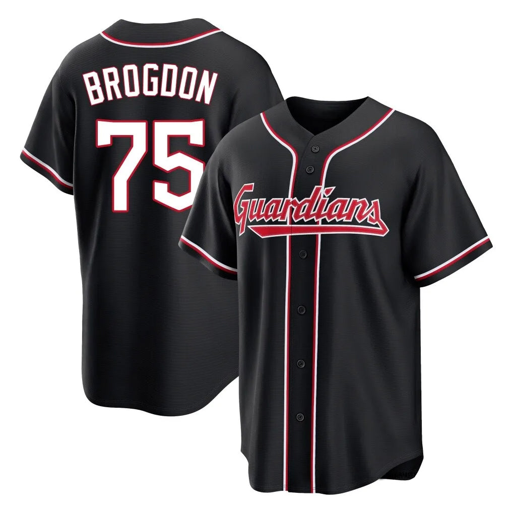 Silnrao C.Guardians #75 Connor Brogdon Player Black Fashion Out Home Game Stitched Jerseys