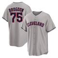 Silnrao C.Guardians #75 Connor Brogdon Player Gray Game Home Stitched Jerseys