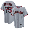 Silnrao C.Guardians #75 Connor Brogdon Player Gray Home Game Stitched Jerseys