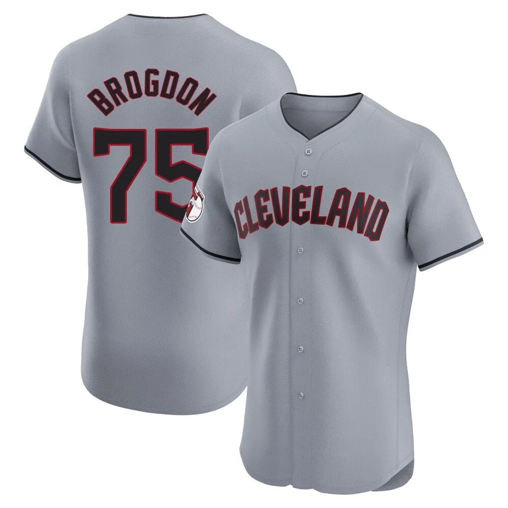 Silnrao C.Guardians #75 Connor Brogdon Player Gray Road Limited Elite Home Stitched Jerseys