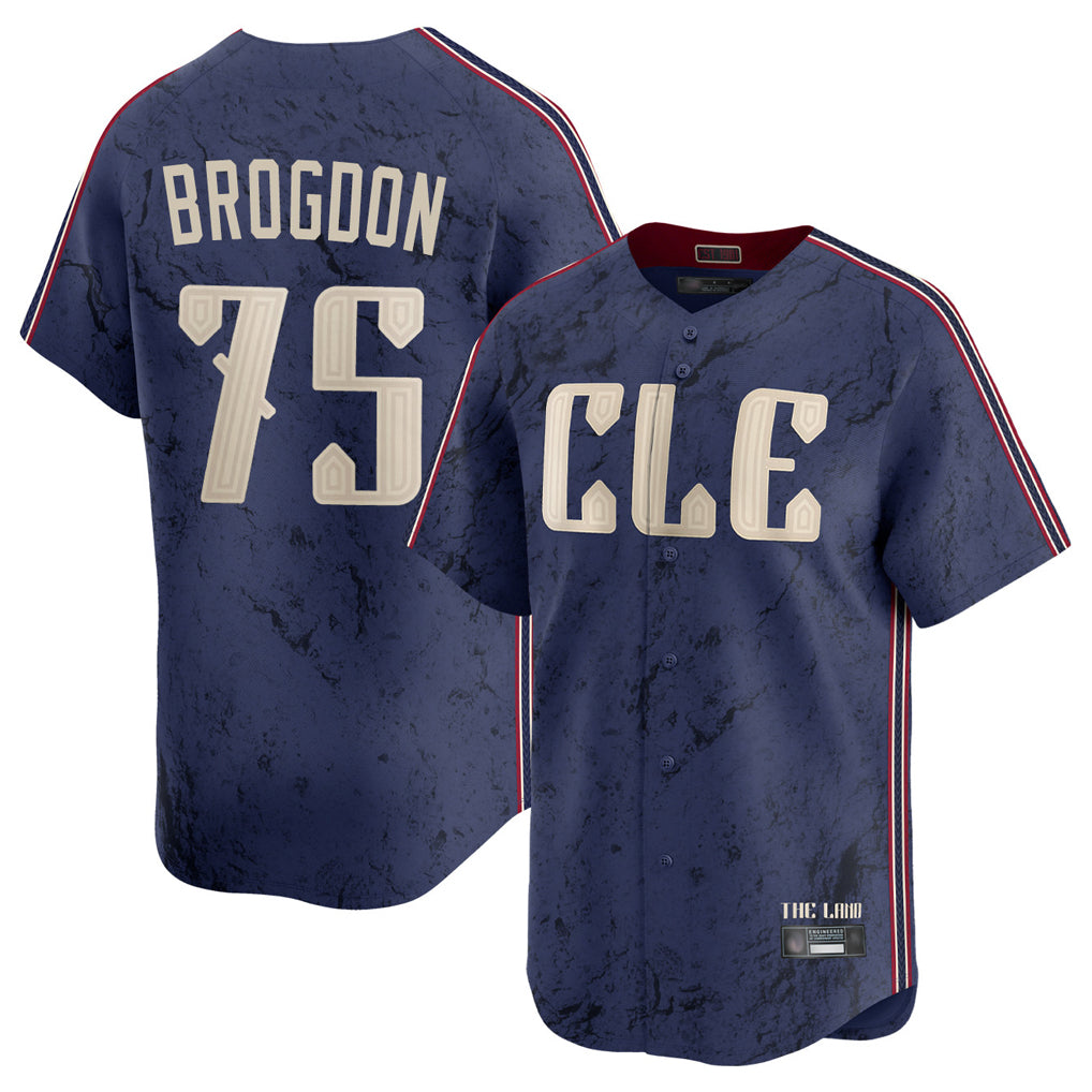 Silnrao C.Guardians #75 Connor Brogdon Player Navy City Connect Limited Home Stitched Jerseys
