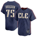 Silnrao C.Guardians #75 Connor Brogdon Player Navy City Connect Limited Home Stitched Jerseys