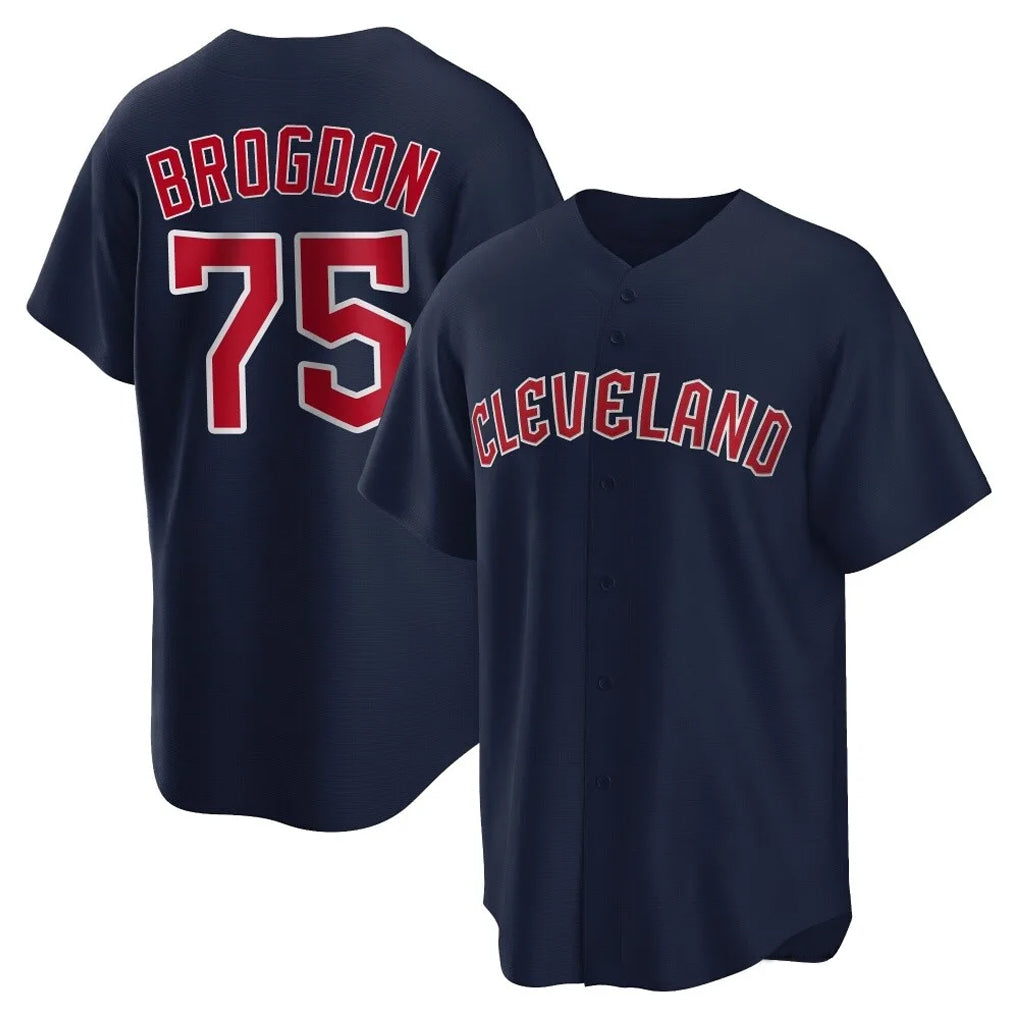 Silnrao C.Guardians #75 Connor Brogdon Player Navy Game Home Stitched Jerseys