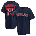 Silnrao C.Guardians #75 Connor Brogdon Player Navy Game Home Stitched Jerseys