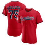 Silnrao C.Guardians #75 Connor Brogdon Player Red Limited Elite Home Stitched Jerseys