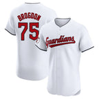 Silnrao C.Guardians #75 Connor Brogdon Player White Limited Elite Home Stitched Jerseys