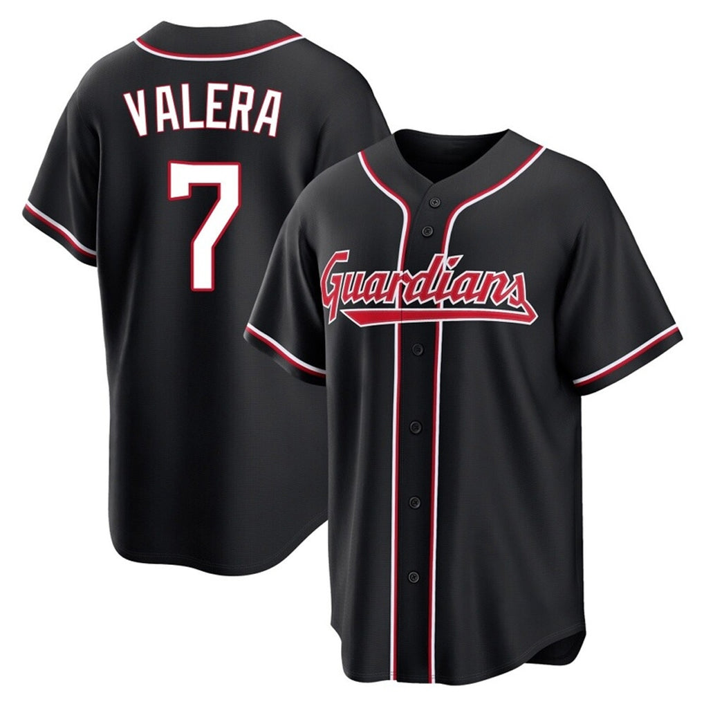 Silnrao C.Guardians #7 George Valera Player Black Fashion Out Home Game Stitched Jerseys