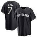 Silnrao C.Guardians #7 George Valera Player Black Home Game Stitched Jerseys