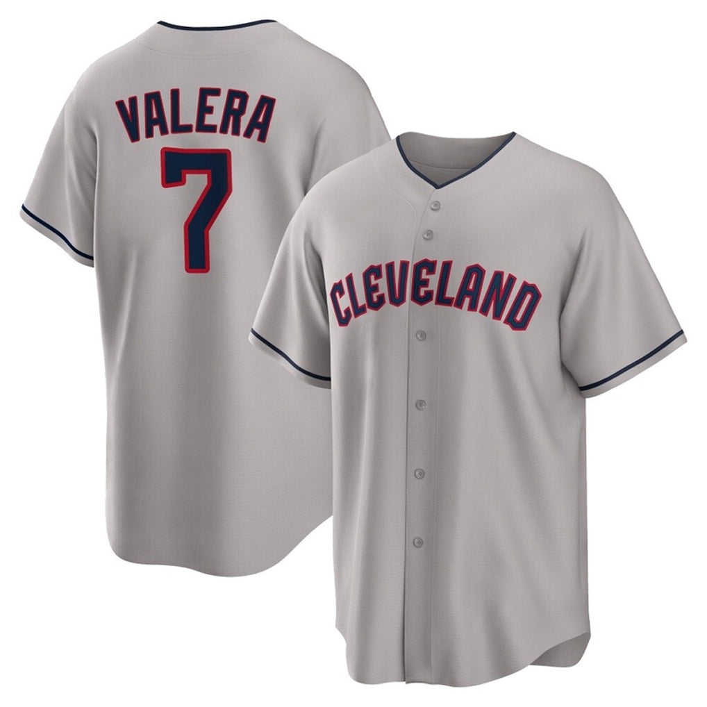 Silnrao C.Guardians #7 George Valera Player Gray Game Home Stitched Jerseys