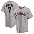 Silnrao C.Guardians #7 George Valera Player Gray Game Home Stitched Jerseys
