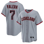 Silnrao C.Guardians #7 George Valera Player Gray Home Game Stitched Jerseys