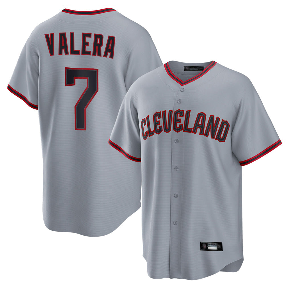 Silnrao C.Guardians #7 George Valera Player Gray Home Game Stitched Jerseys