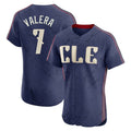 Silnrao C.Guardians #7 George Valera Player Navy City Connect Limited Elite Home Stitched Jerseys