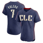 Silnrao C.Guardians #7 George Valera Player Navy City Connect Limited Elite Home Stitched Jerseys