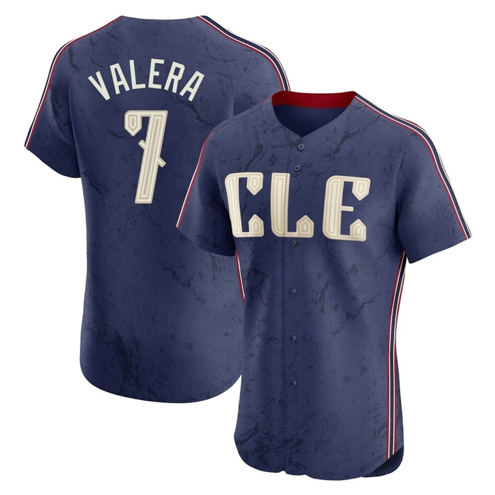 Silnrao C.Guardians #7 George Valera Player Navy City Connect Limited Elite Home Stitched Jerseys