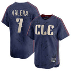 Silnrao C.Guardians #7 George Valera Player Navy City Connect Limited Home Stitched Jerseys
