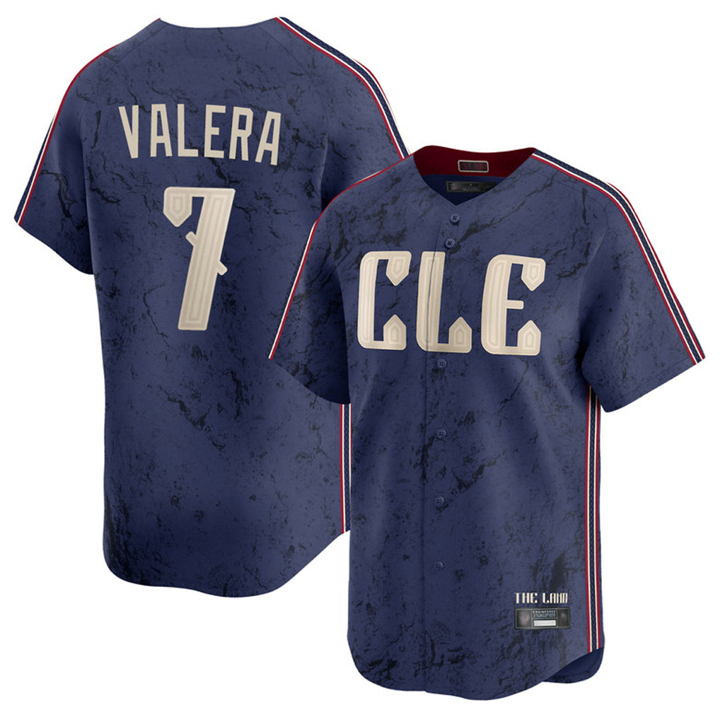 Silnrao C.Guardians #7 George Valera Player Navy City Connect Limited Home Stitched Jerseys