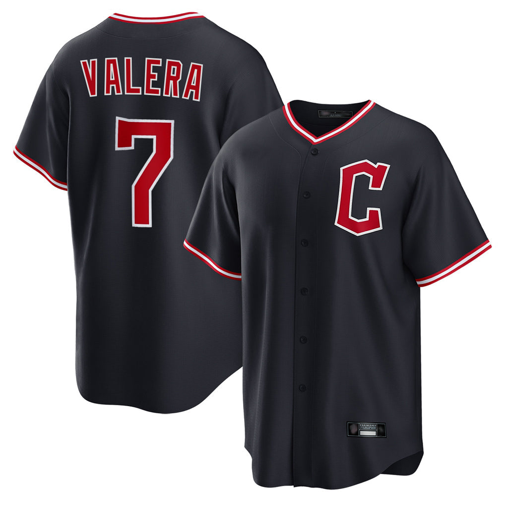 Silnrao C.Guardians #7 George Valera Player Navy Home Game Stitched Jerseys