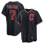 Silnrao C.Guardians #7 George Valera Player Navy Home Game Stitched Jerseys