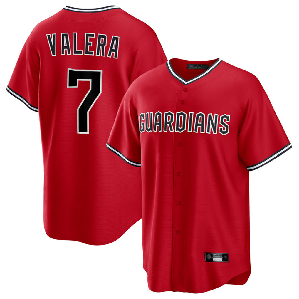 Silnrao C.Guardians #7 George Valera Player Red Home Game Stitched Jerseys