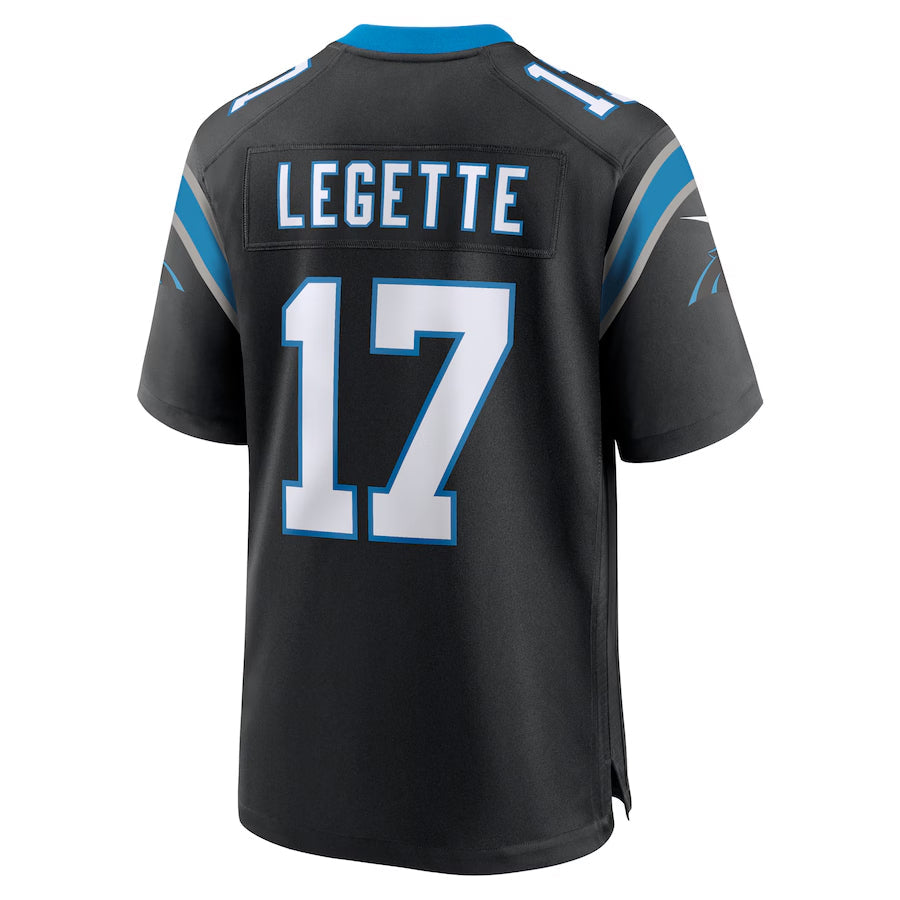 Silnrao C.Panthers #17 Xavier Legette Player Black Home Game Stitched Jerseys