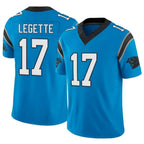 Silnrao C.Panthers #17 Xavier Legette Player Blue Vapor F.U.S.E. Limited Stitched Jerseys