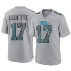 Silnrao C.Panthers #17 Xavier Legette Player Grey Atmosphere Fashion Stitched  Jerseys
