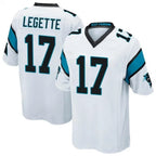 Silnrao C.Panthers #17 Xavier Legette Player White Home Game Stitched Jerseys