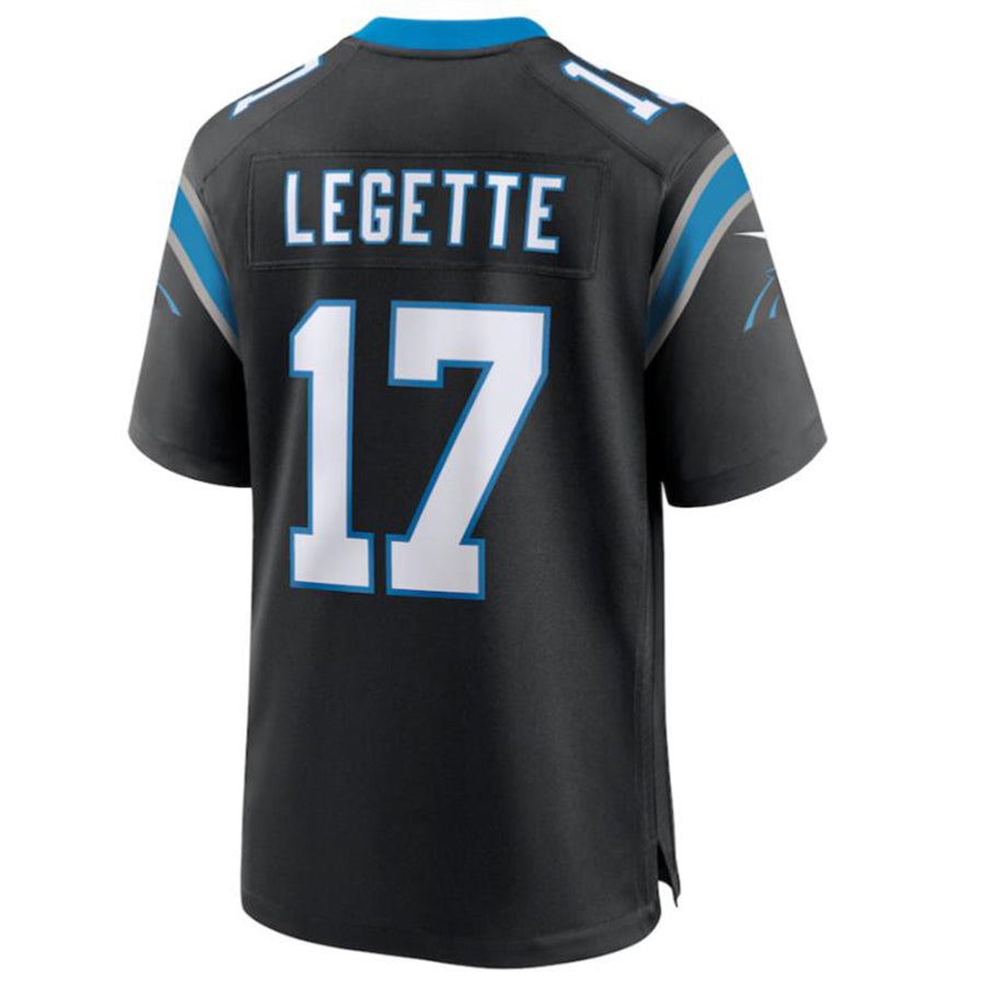 Silnrao C.Panthers #17 Xavier Legette Black 2024 First Round Pick Game Player Jersey American Stitched Jerseys