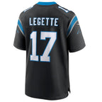 Silnrao C.Panthers #17 Xavier Legette Black 2024 First Round Pick Game Player Jersey American Stitched Jerseys