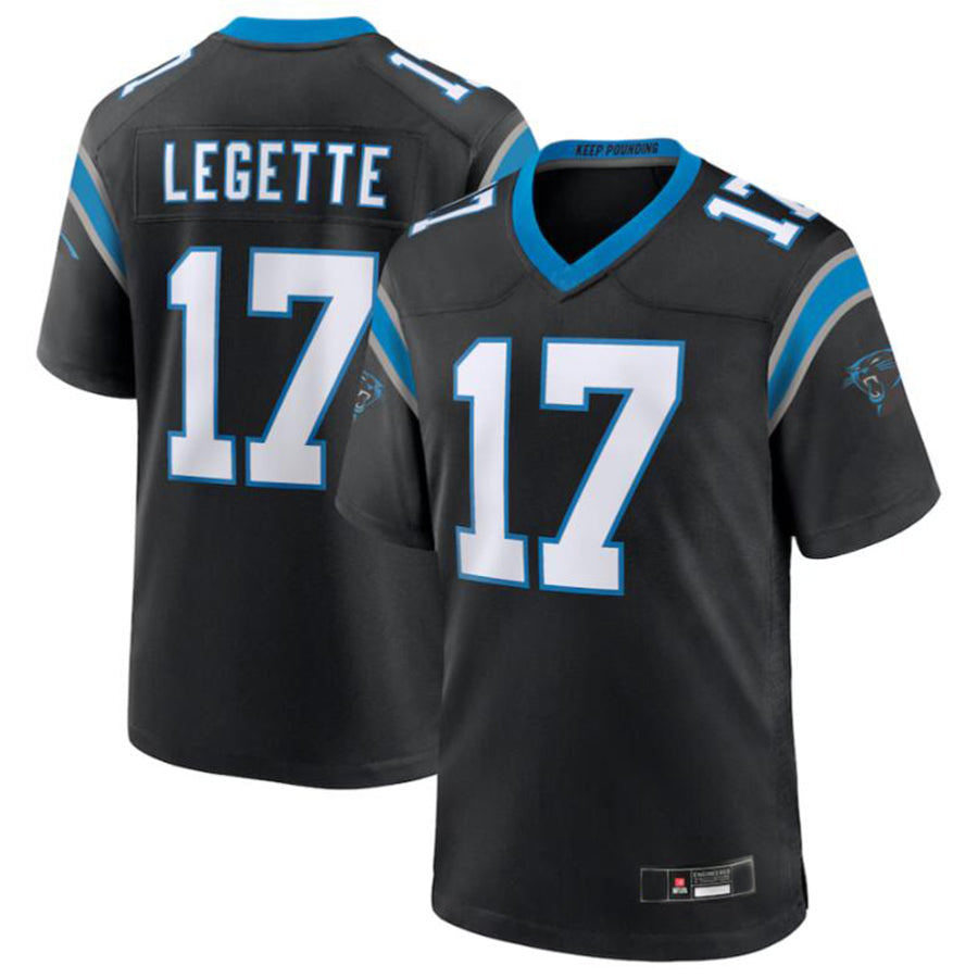 Silnrao C.Panthers #17 Xavier Legette Black 2024 First Round Pick Game Player Jersey American Stitched  Jerseys