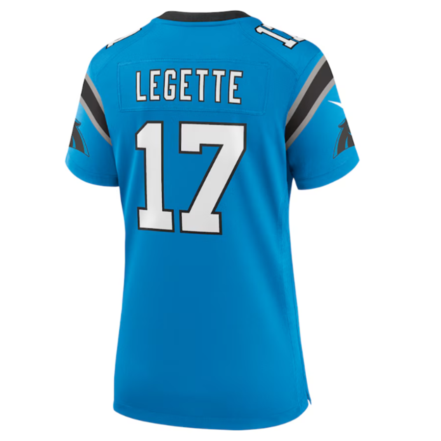 Silnrao C.Panthers #17 Xavier Legette Blue Player Game Stitched Jersey
