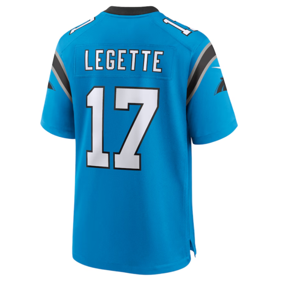 Silnrao C.Panthers #17 Xavier Legette Blue Player Jersey American Stitched Game Jerseys