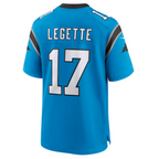 Silnrao C.Panthers #17 Xavier Legette Blue Player Jersey American Stitched Game Jerseys