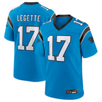 Silnrao C.Panthers #17 Xavier Legette Blue Player Jersey American Stitched Game Jerseys
