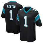 Silnrao C.Panthers #1 Cam Newton Player Black Game Stitched Jerseys