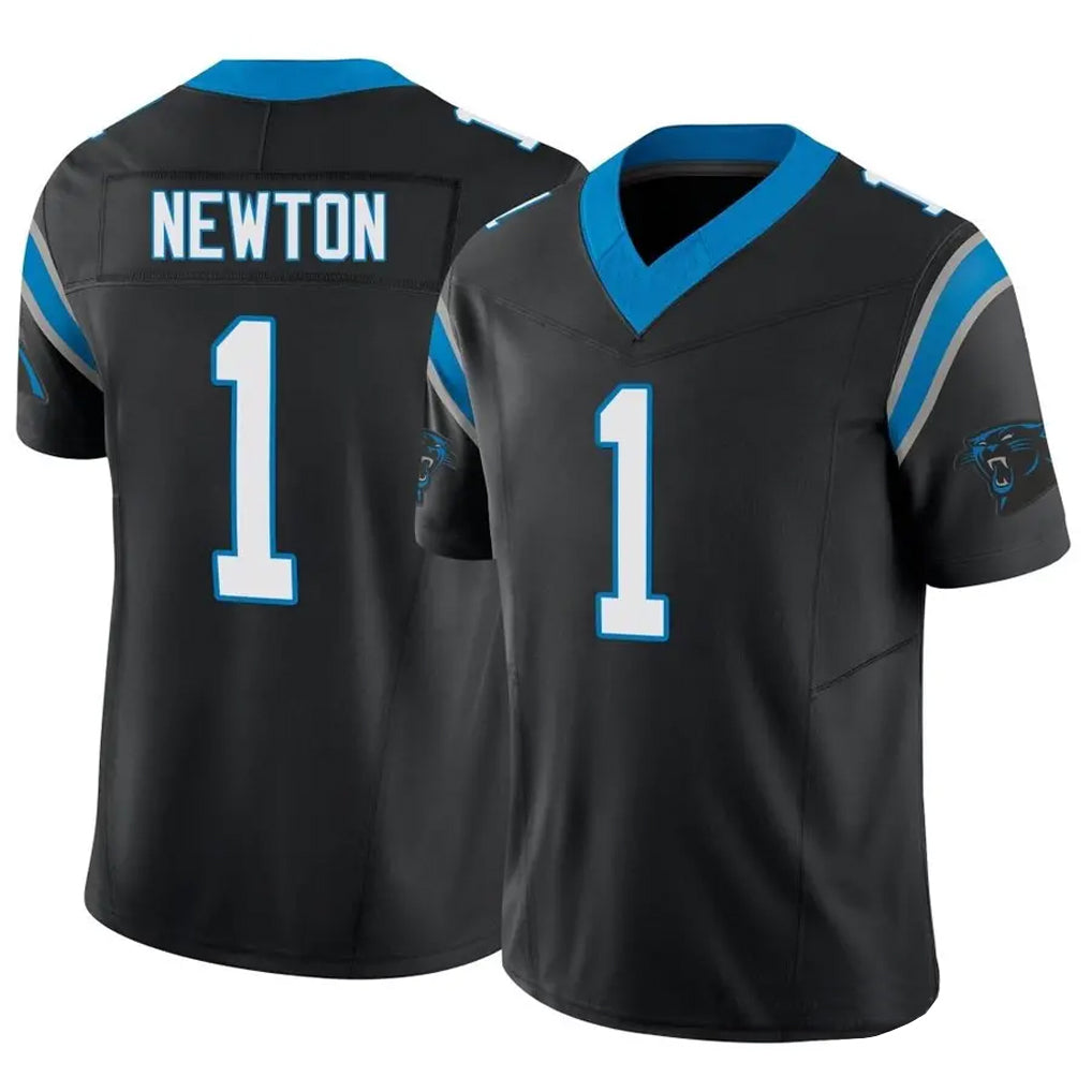 Silnrao C.Panthers #1 Cam Newton Player Black Limited Vapor F.U.S.E. Stitched Jerseys