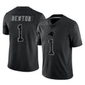 Silnrao C.Panthers #1 Cam Newton Player Black REFLECTIVE Limited Stitched Jerseys