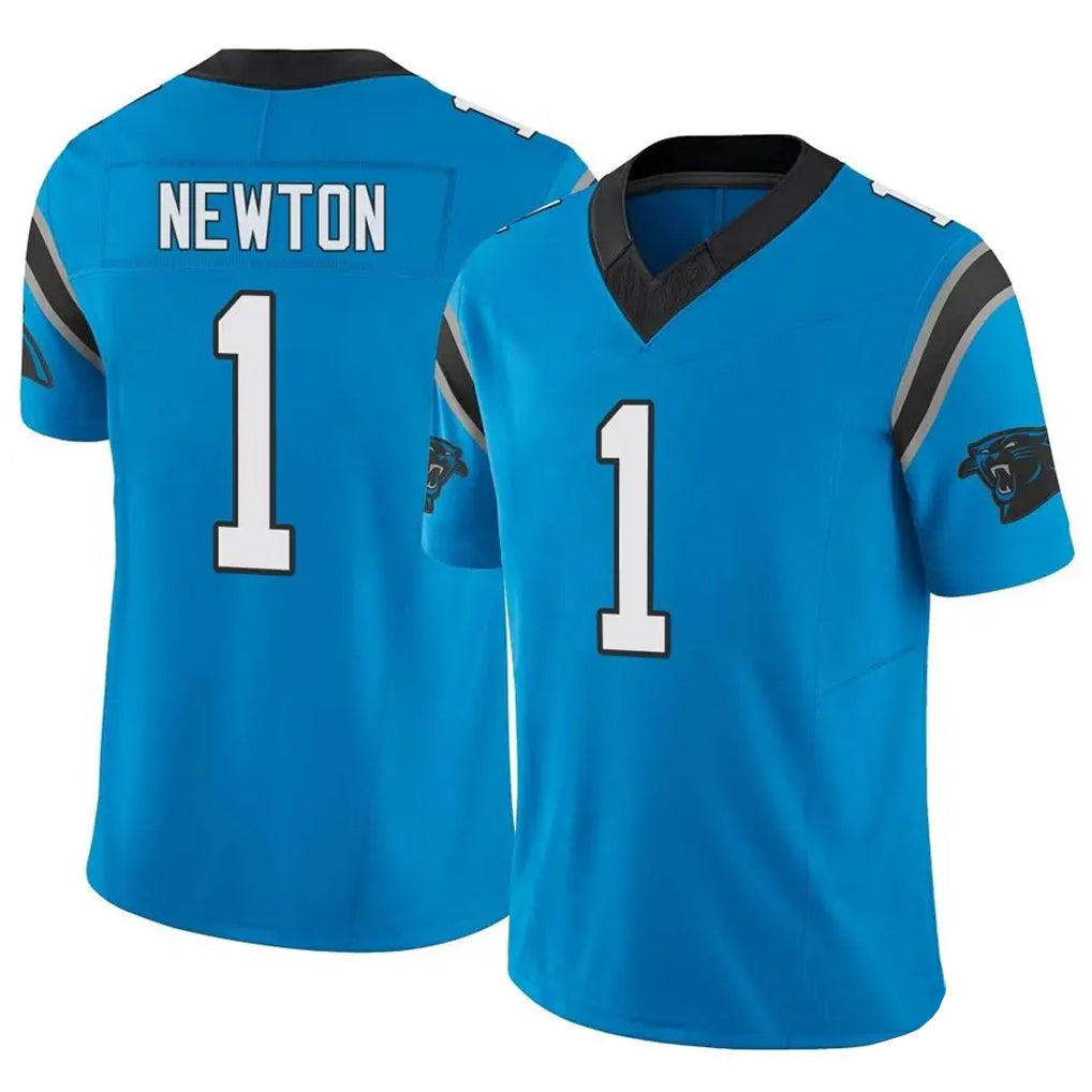 Silnrao C.Panthers C.Panthers #1 Cam Newton Player Blue Limited Vapor F.U.S.E. Stitched Jerseys