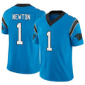 Silnrao C.Panthers C.Panthers #1 Cam Newton Player Blue Limited Vapor F.U.S.E. Stitched Jerseys