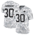 Silnrao C.Panthers #30 Chuba Hubbard Player Arctic Camo Salute to Service Limited  Jerseys