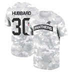 Silnrao C.Panthers #30 Chuba Hubbard Player Salute to Service Hoodies & T-Shirts Stitched Jerseys